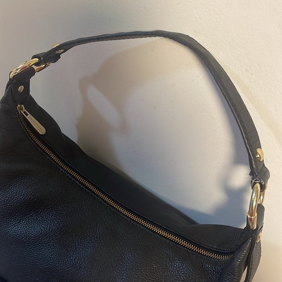 Michael Kors Fulton Hobo Black Leather Shoulder Bag - Picture 3 of 12